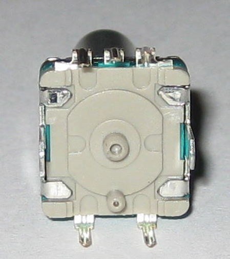 2 X Alps Endless Rotation Vertical 30 Detent Encoder w Mom N.O. SPST Push Switch