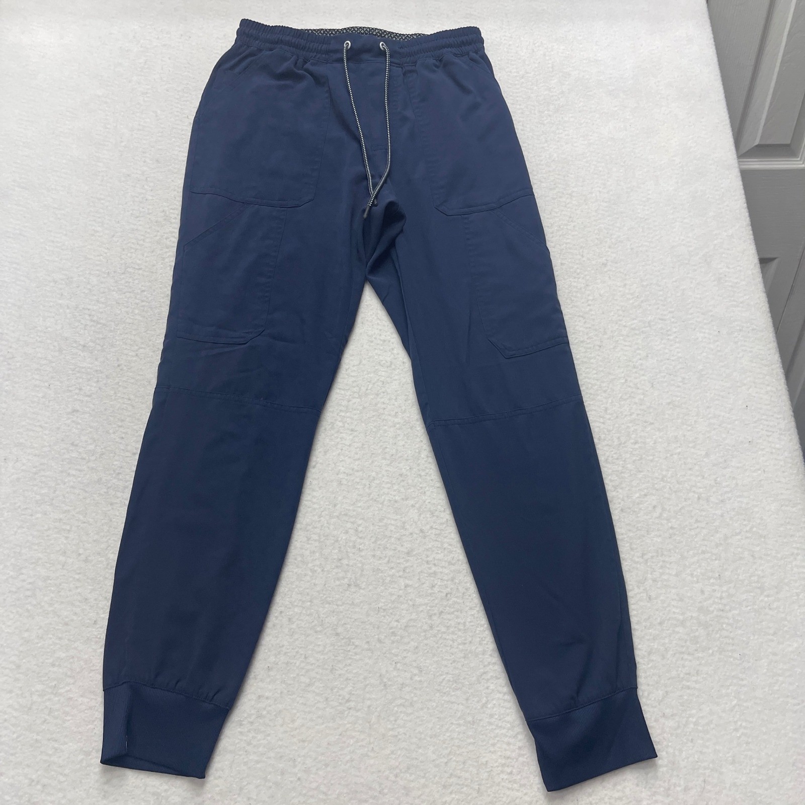 Beyond Scrubs Scrub Set Womens XS Navy Blue Jogger Pants V-Neck Top Uniform