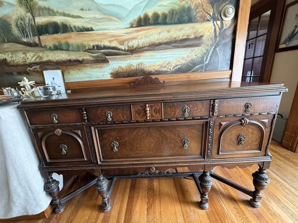 Antique Jacobean Sideboard Buffet