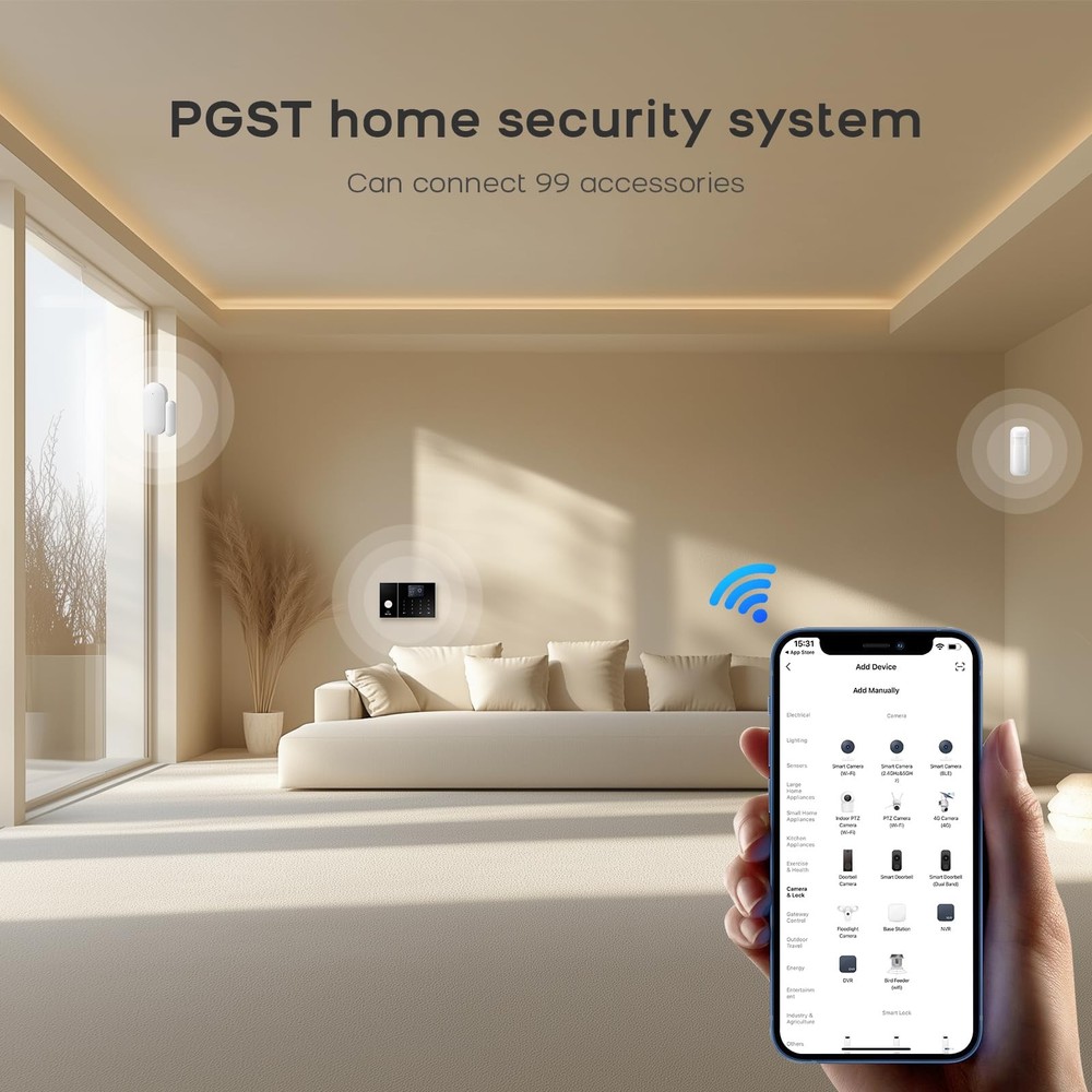 Clouree 4G Smart Home Security Alarm Kit, Wireless WiFi System...