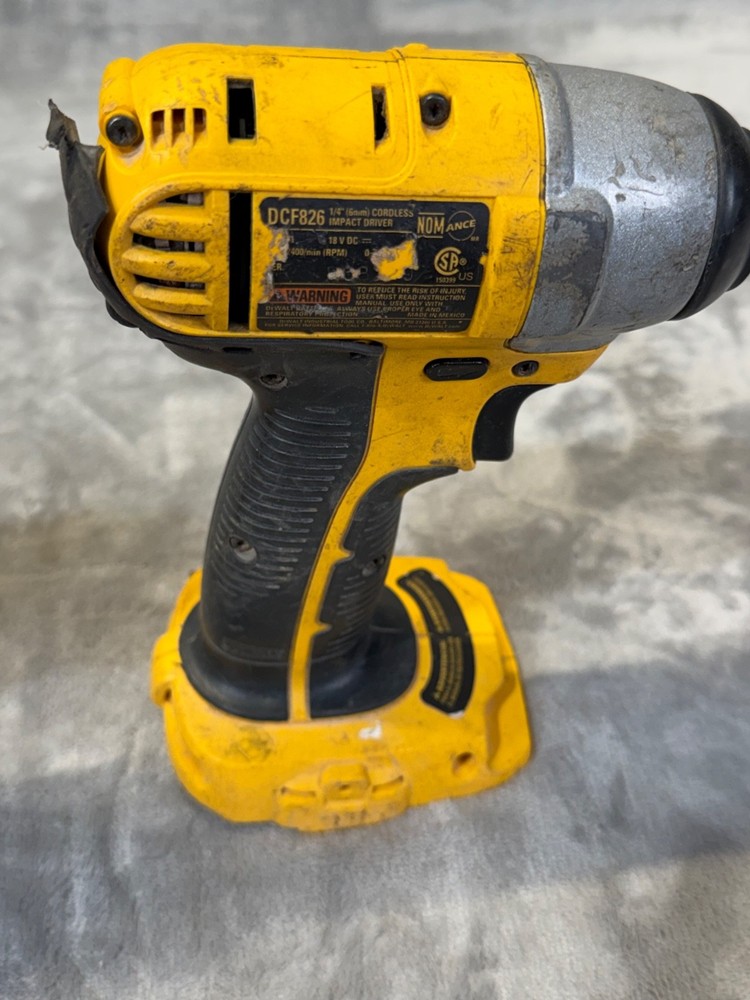 (2) DeWalt DCF826 18V Cordless Impact Driver Bare Tool UNTESTED AS IS