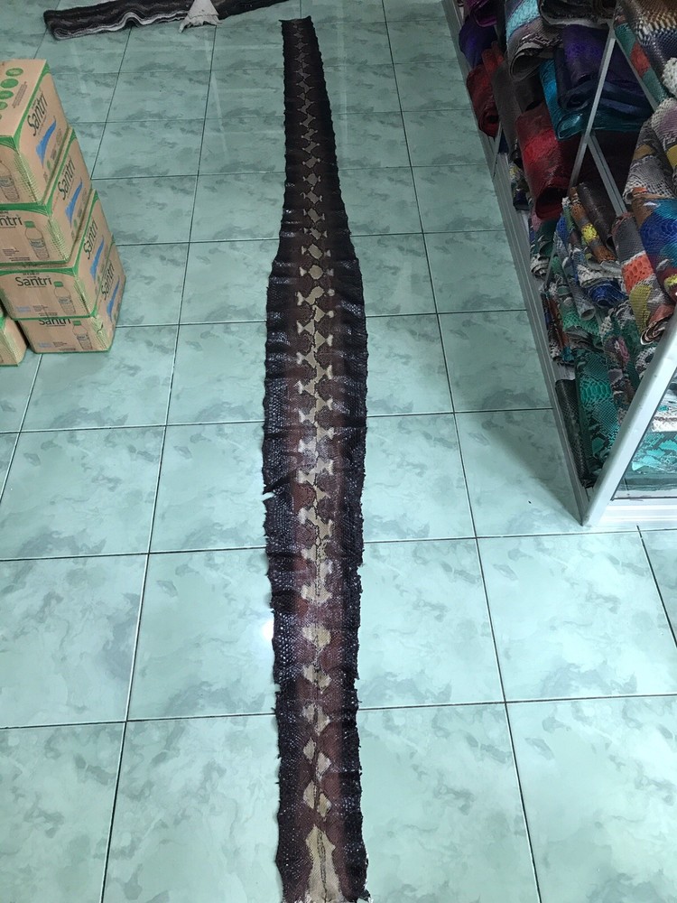 Genuine Python Leather, Exotic Snake Skin, Brown SnakeSkin, Multicolor Leather