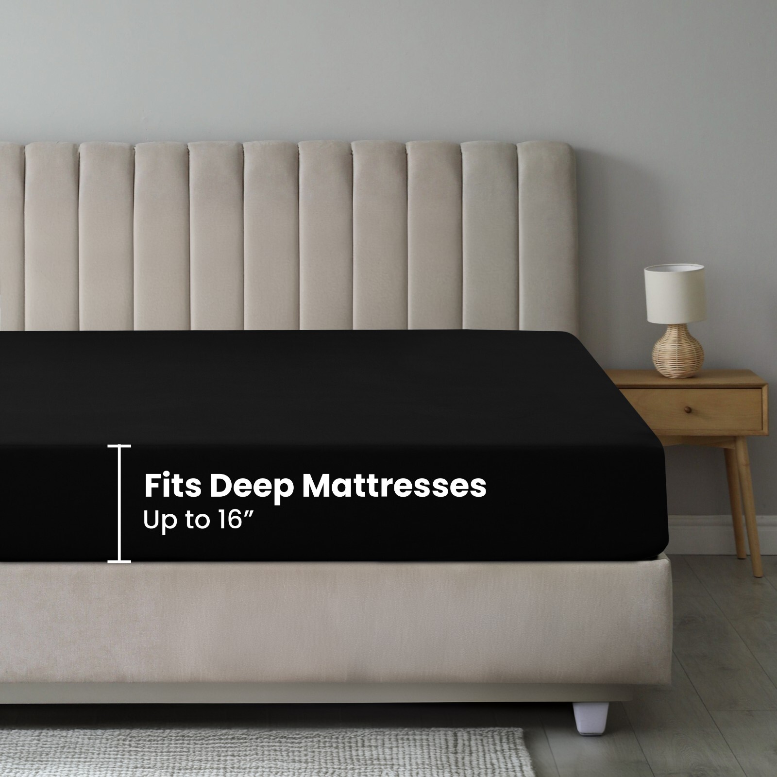 Hotel Quality Fitted Sheet Deep Pocket Breathable Soft Elastic Mattress Sheets