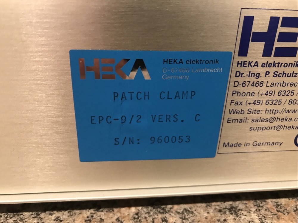 HEKA EPC 9/2 DOUBLE PATCH CLAMP W/ EPC 9 PATCHCLAMP VERS.C