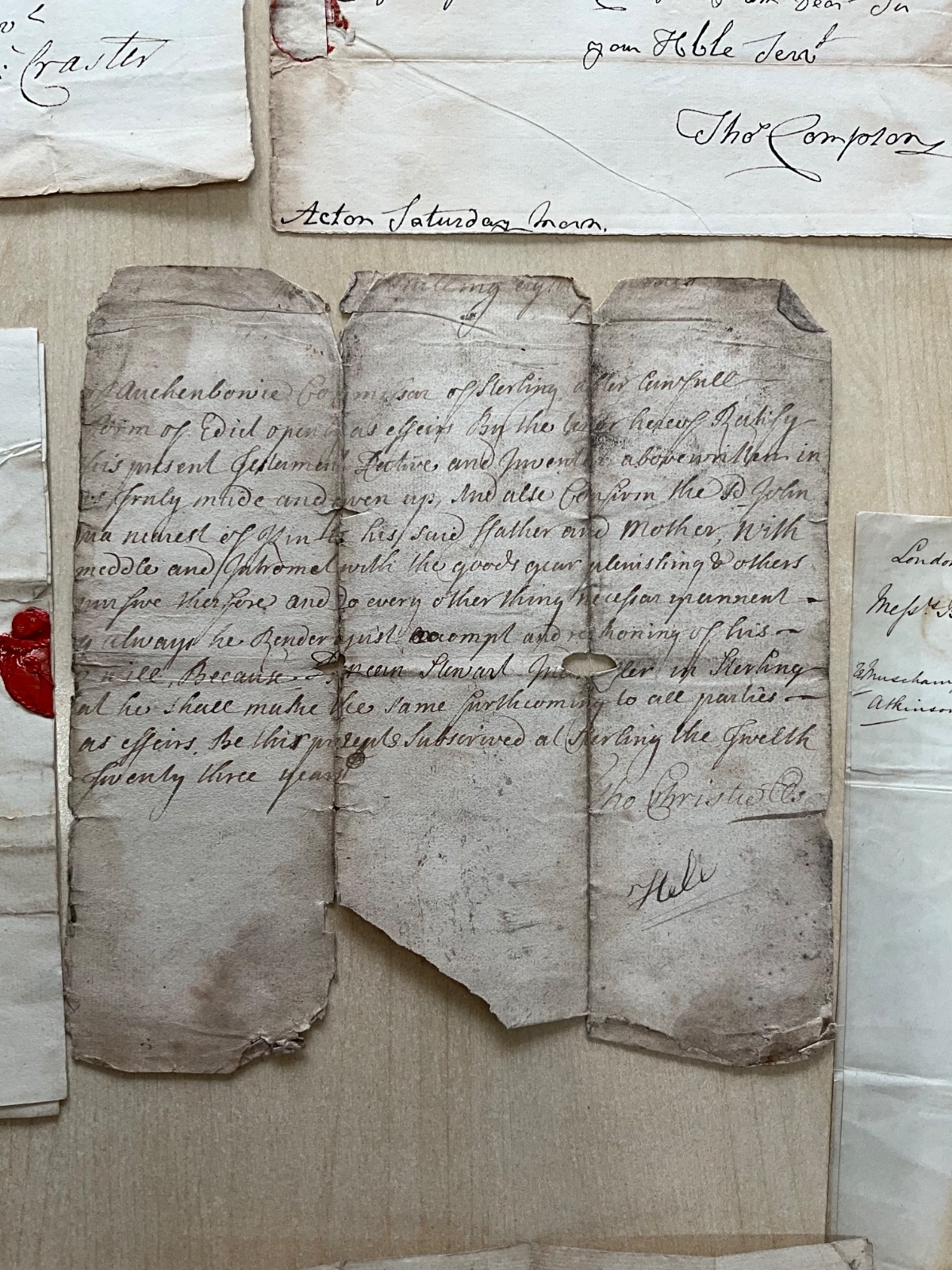 Antique GB Ephemera 1704 - 1880 mixed collection letters, deeds, invoices #SF45