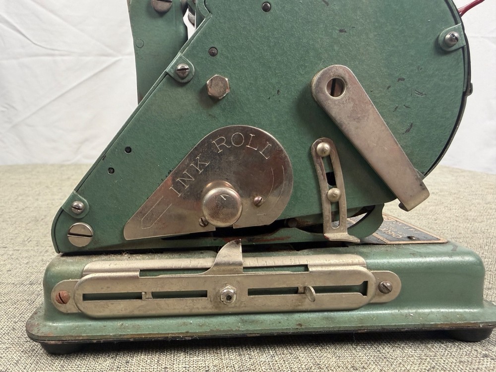 Check Writer Co. Antique Protective Lightning Check Writer Machine Adding