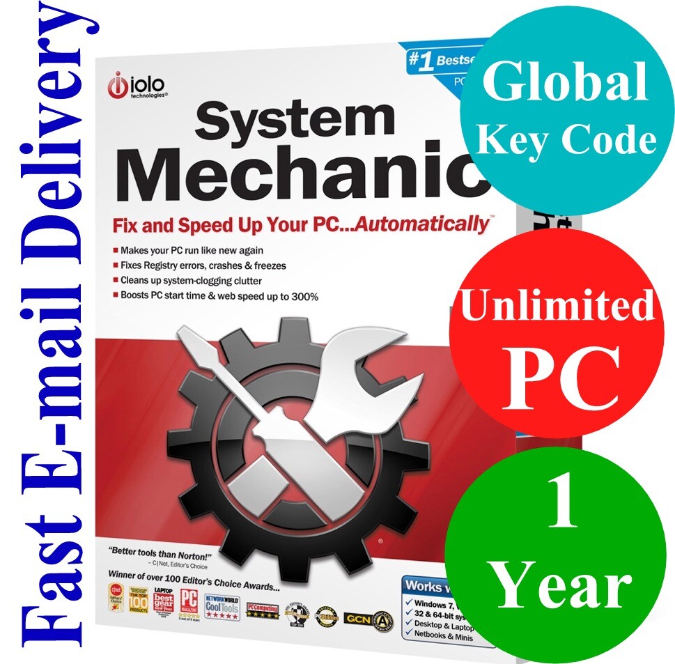 IOLO System Mechanic Unlimited PC / 1 Year (Unique Global Activation Code)