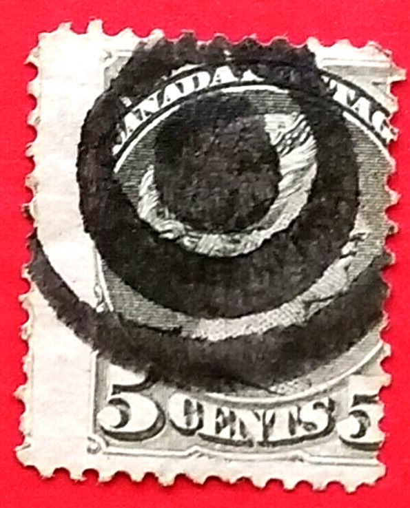 Canada Stamp #38 "Small Queen Issue - slate green" Used