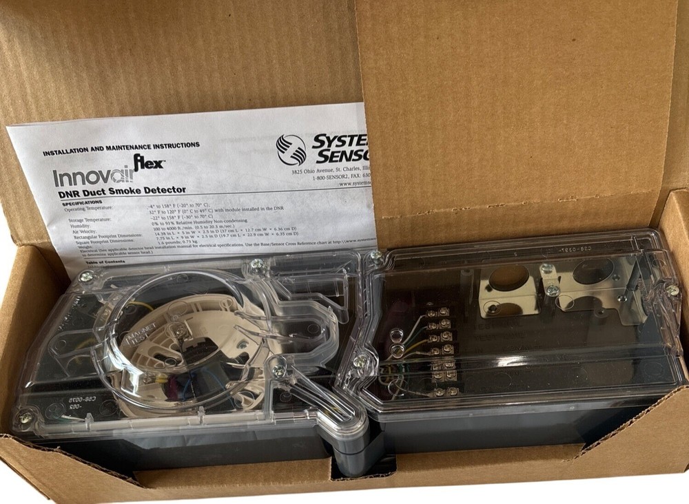 Innovair Flex DNR Duct Smoke Detector With Remote Test Capability System Sensor