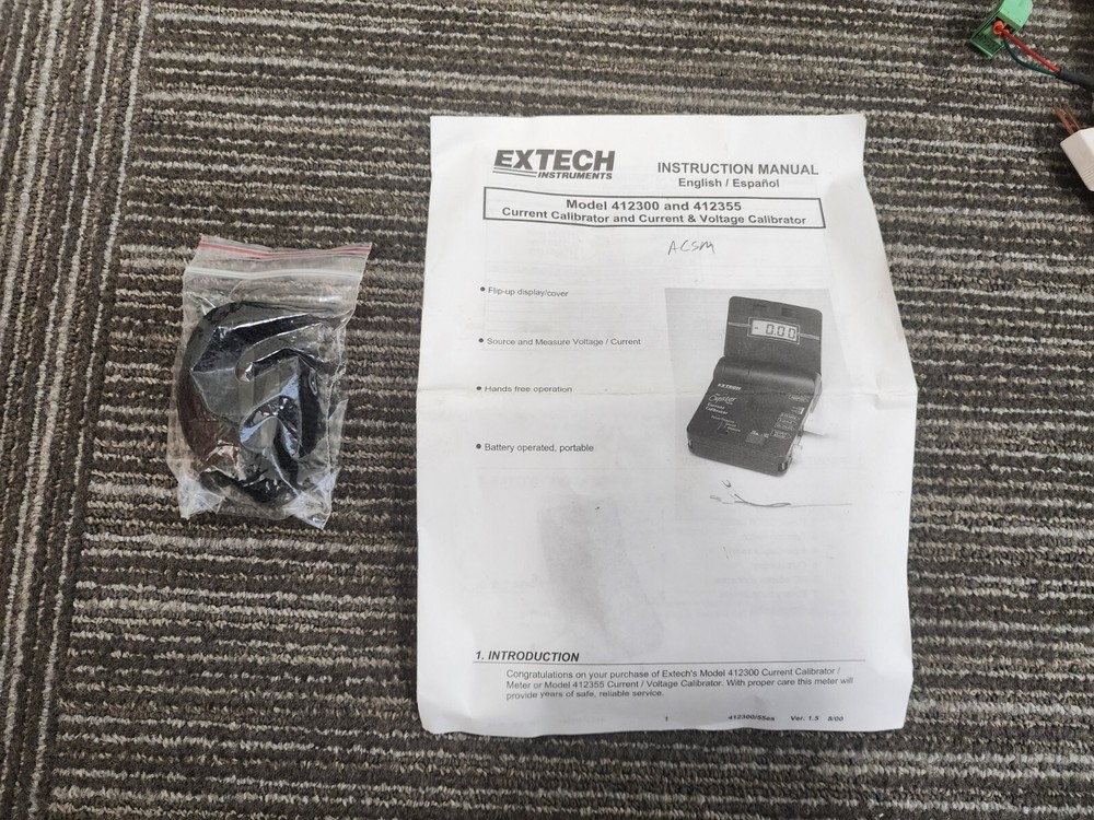 Extech OYSTER 412355A Current & Voltage Calibrator Meter & Test Lead Probe