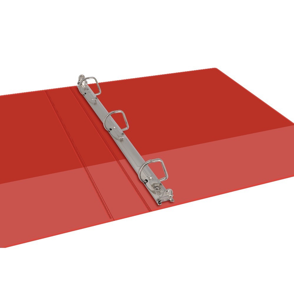 6-Pack 1-Inch Durable Binder with Slanted D-Rings Red Presentation Folder