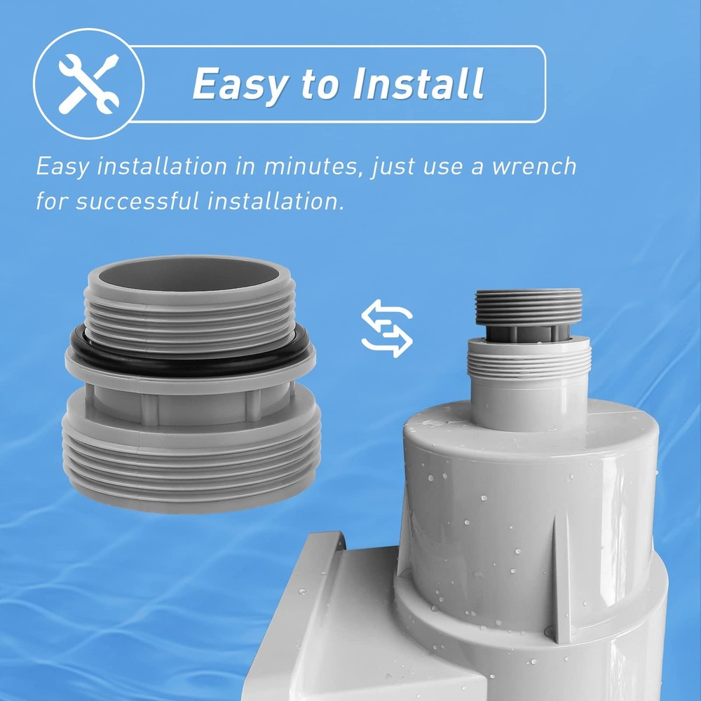ArrogantF Hose Conversion Adapters Kit Compatible With 1 1/2 inch, 2 pcs