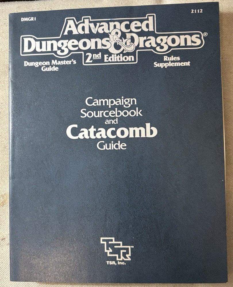 Advanced Dungeons and Dragons 2nd edition Catacomb Guide 1990 Paperback