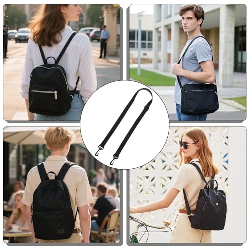 Larrel 2PCS Black Adjustable Straps with Clips, Replacement Shoulder Strap,