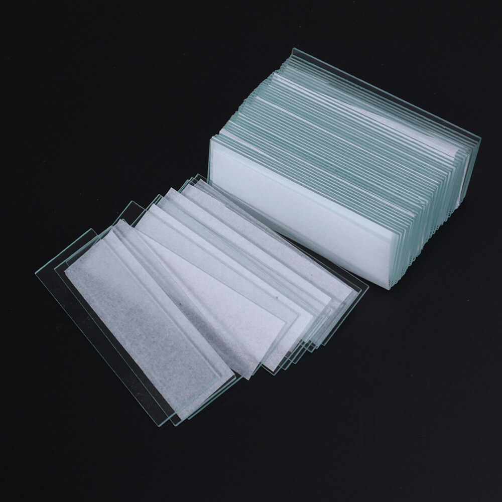 50 Slides Grade Specimens Microscope Slides Prepared Experiment Glass Slide