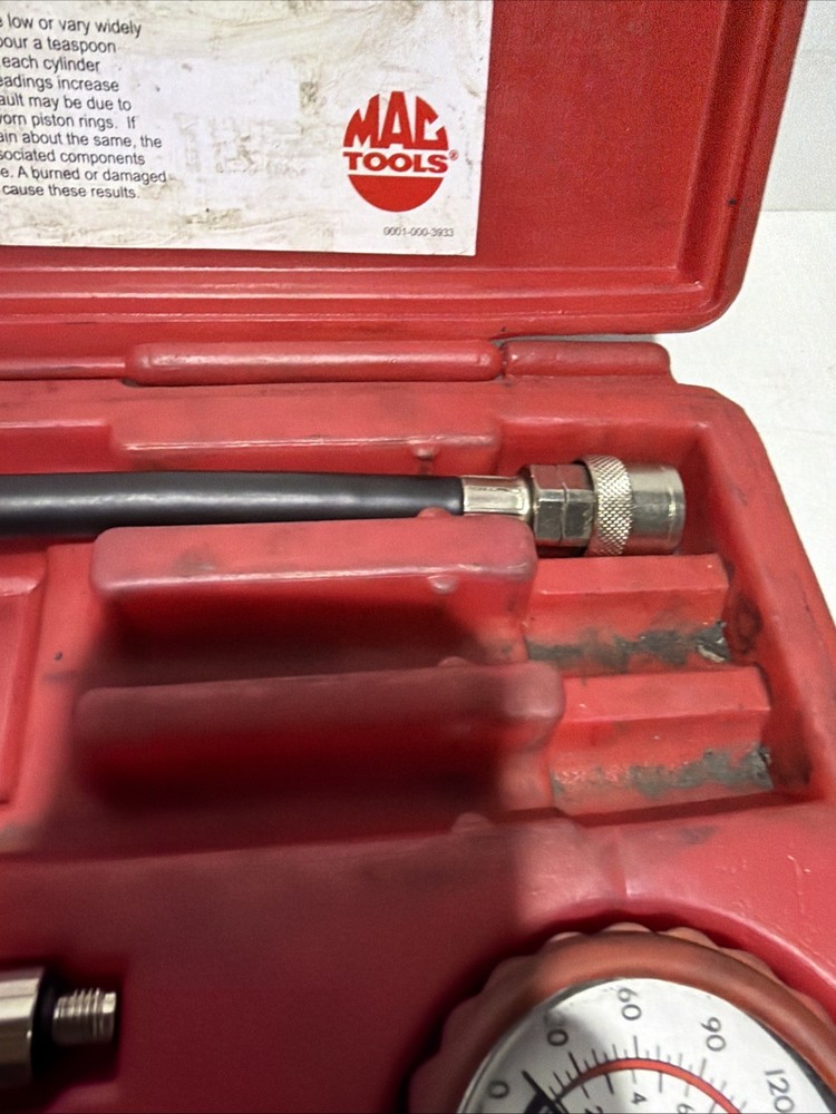 Mac Tools Compression Tester Gauge CT70 Missing Two Hoses in Box