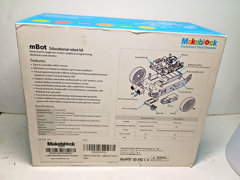 Makeblock mBot Educational Robot Kit w/ bluetooth Ages 8-16 STEM NEW