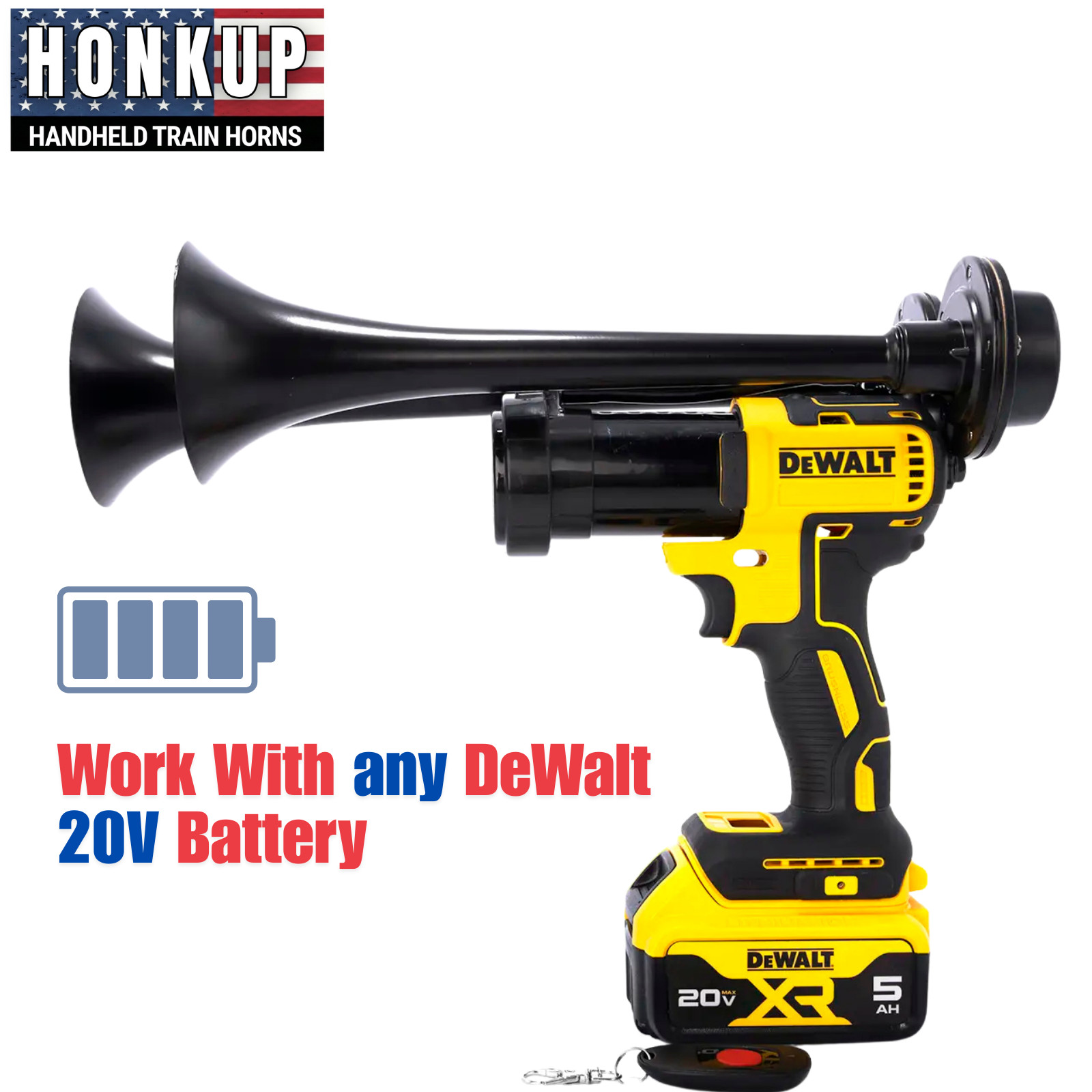 DeWalt Impact Drill Train Air Horn + Remote Control