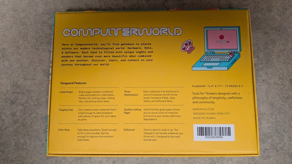 Baron Fig Computerworld Limited Edition Notebook Set (3-Pack) w/ Codecademy soft