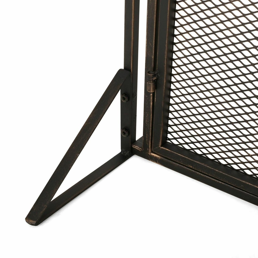 Kolten Modern Iron Fireplace Screen