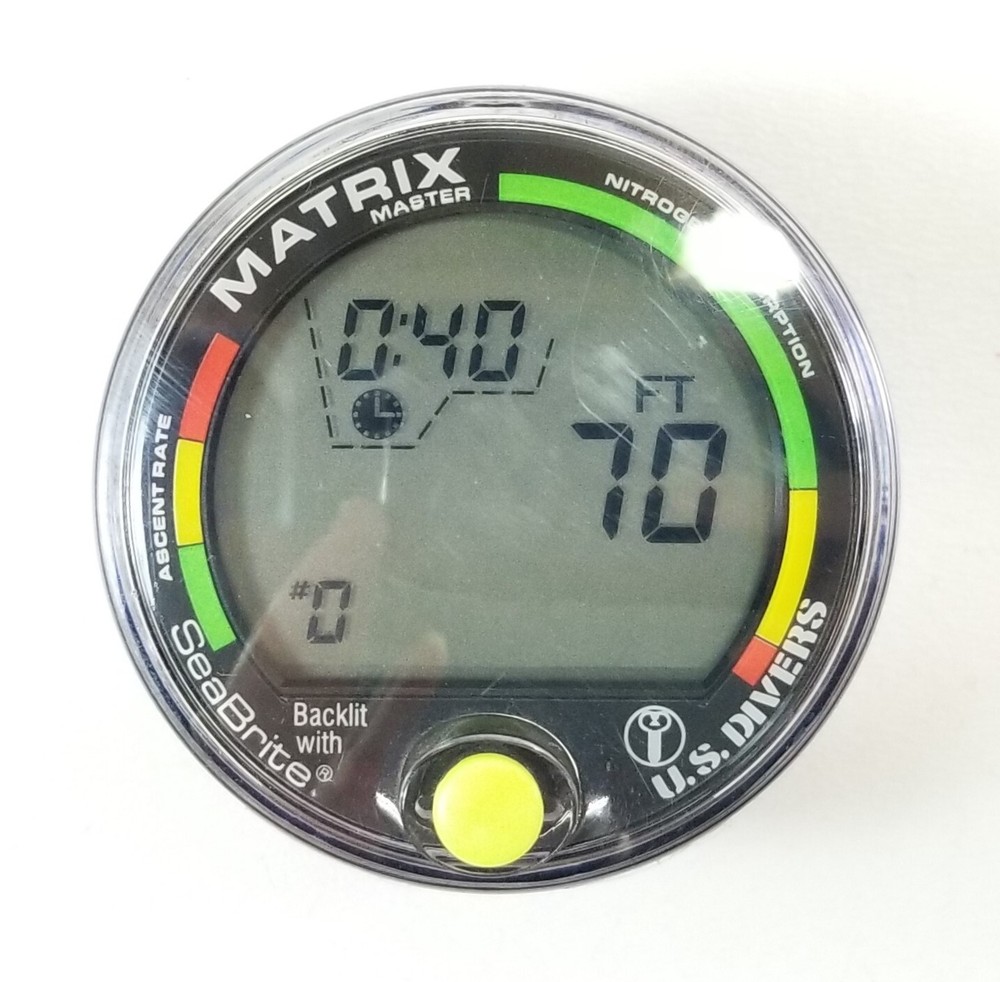 US Divers / Aqua Lung Matrix Master, backlight, Scuba Dive Diving Computer Puck