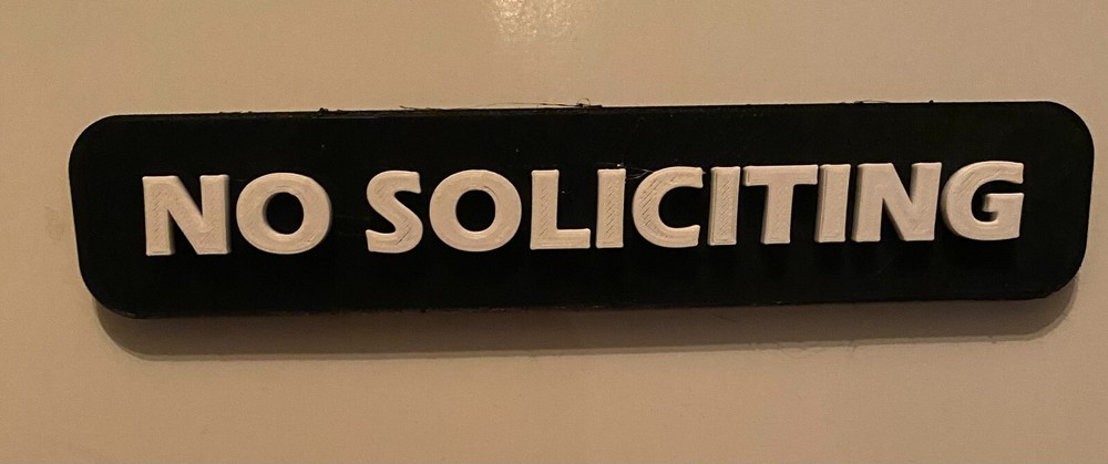 No Soliciting Magnetic Sign