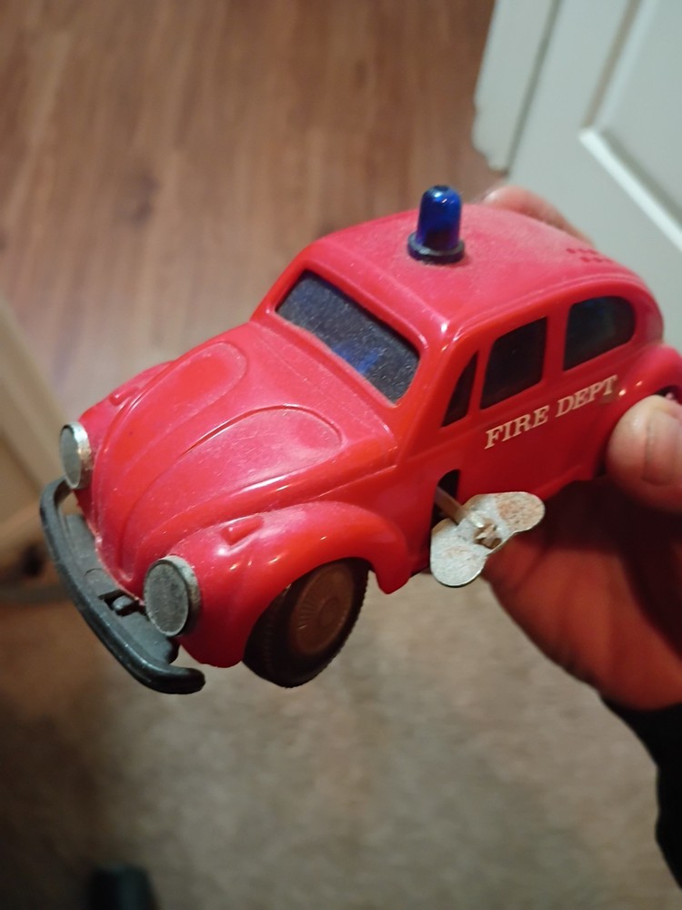 Vintage Lined Up Fire Department VW