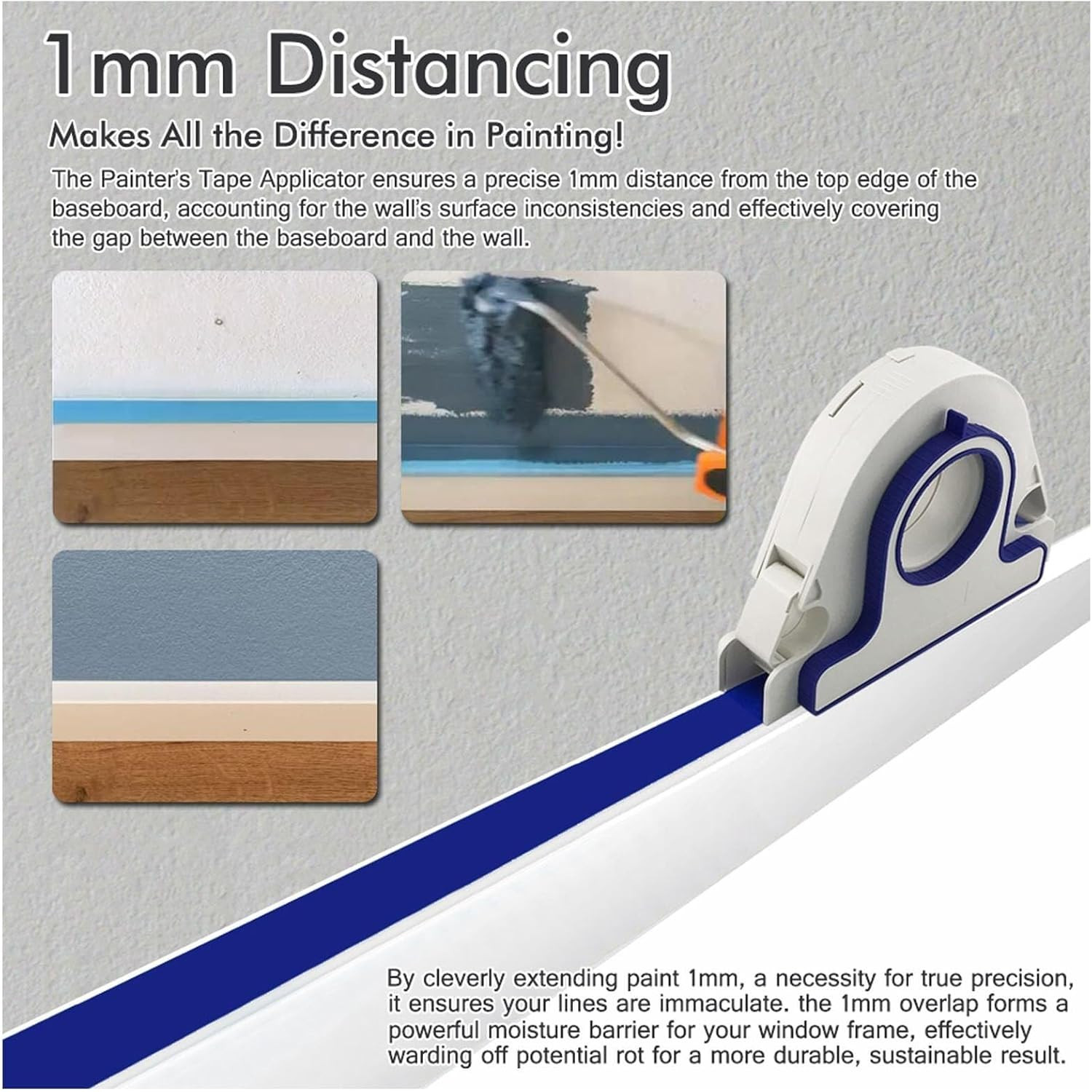 Painters Tape Applicator, Masking Master Tape Dispenser with Scraper, Masking Pa