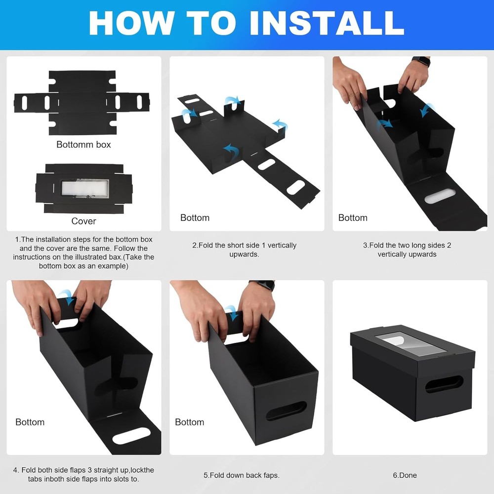 CD Storage Boxes,Cardboard CD Case Storage,CD Case Holder with 4 Pack