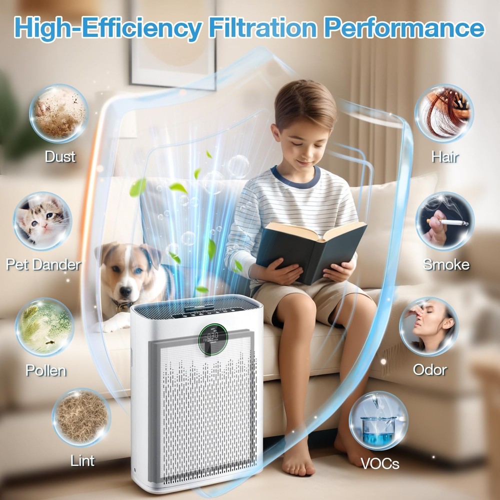 HAP603 Replacement Filter 2 Pack Compatible with ECOSELF Air Purifier Large Room