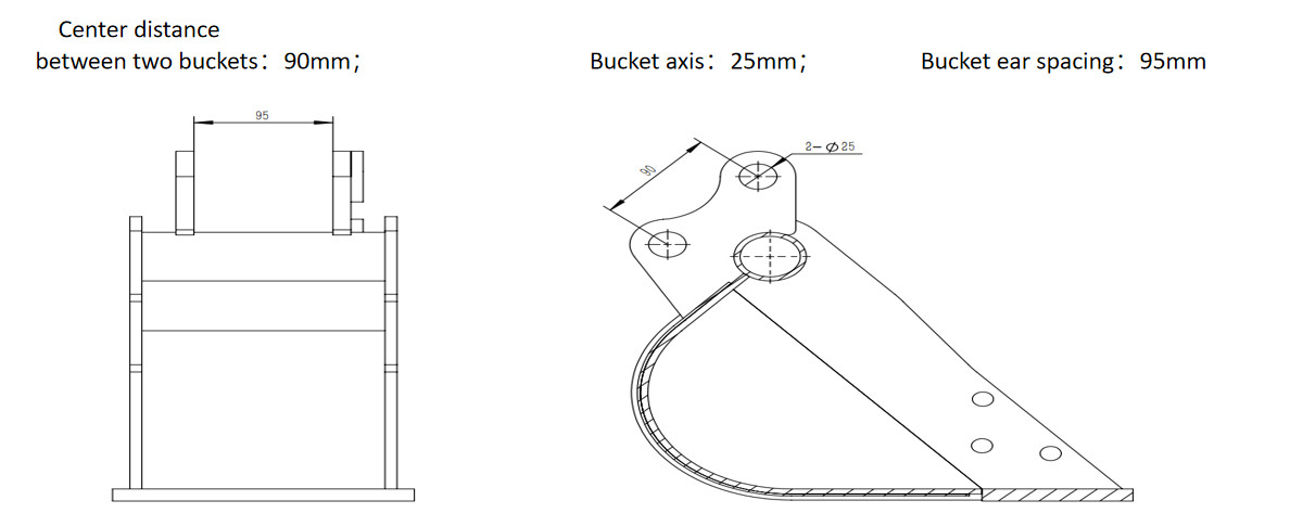 AGT 35in Brush Mower Mini Excavator Cutter Mower Attachment Black 110KG 12EX-RC