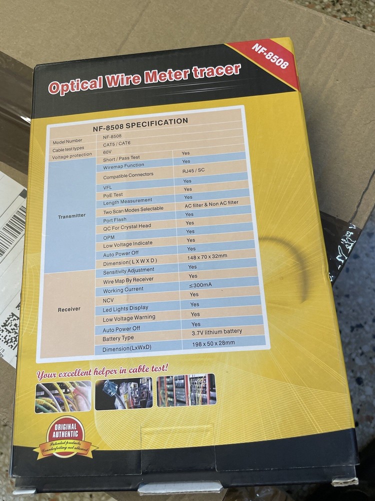 NF-8508 Wire Tracker Multi-function Optical Wire Meter Network Line Finder