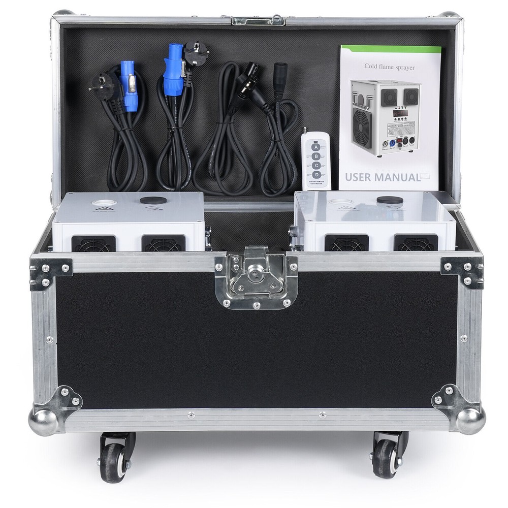 2Pcs Cold Spark Machine 700W DMX Stage Firework DJ Party Effect Machine w/ Case