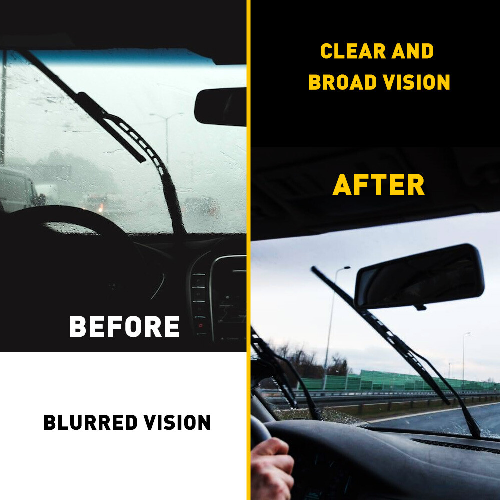 4 X Universal 28" Car Bus Silicone Frameless Windshield Wiper Blade Refills