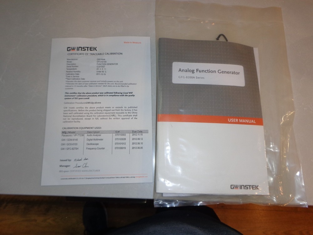 GW INSTEK MODEL GFG-8215A FUNCTION GENERATOR