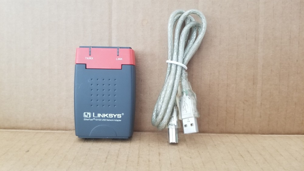 LinkSys EtherFast 10/100 USB100TX USB Network Adapter Working VGC