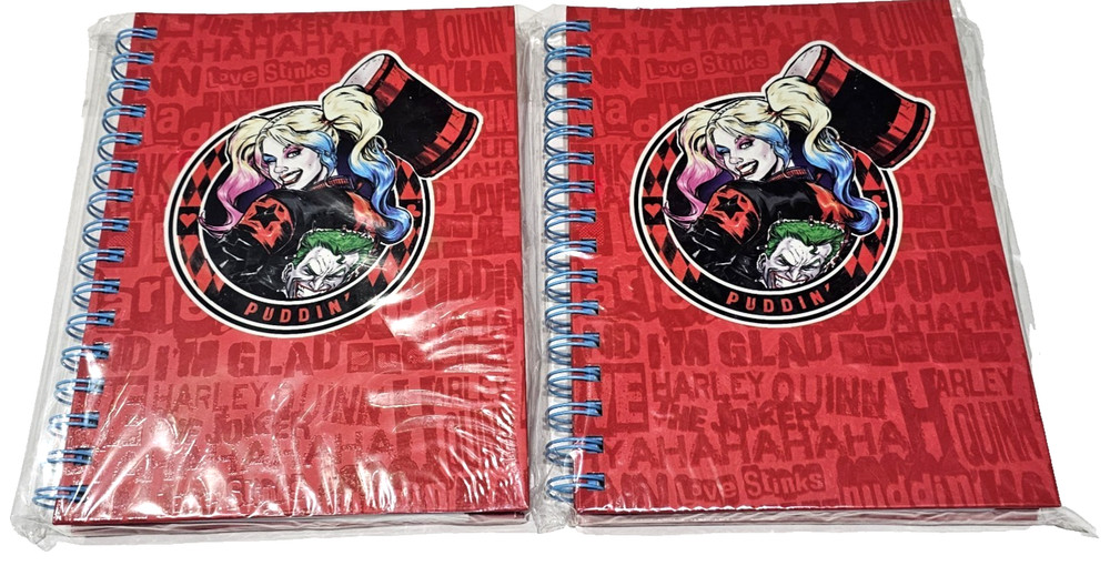 2 Pack DC Comics Harley Quinn Spiral Notebook