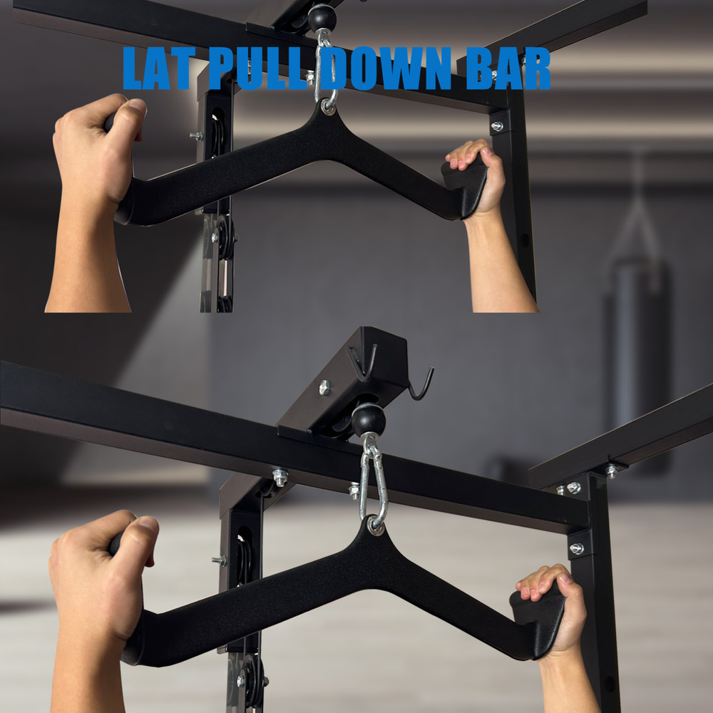 5PCS LAT Pulldown Bar Cable Machine Attachment Back Tricep Bar Strength Training