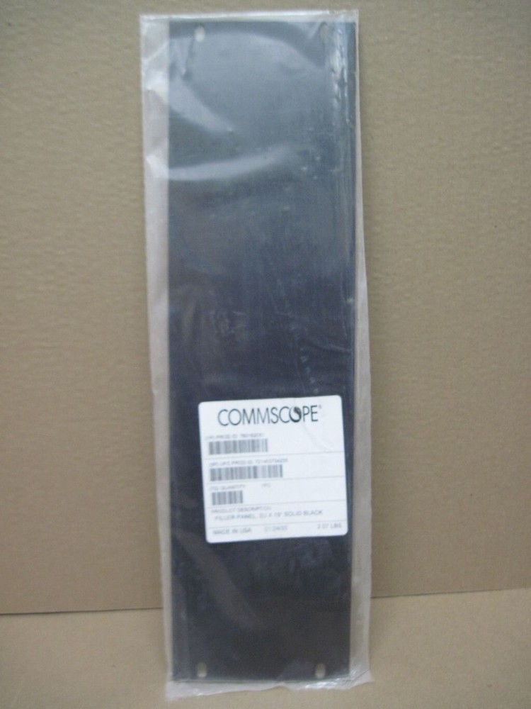 Commscope 760162081 CPP-FPANEL-19-3U Solid Black Filler Panel 3U x 19"