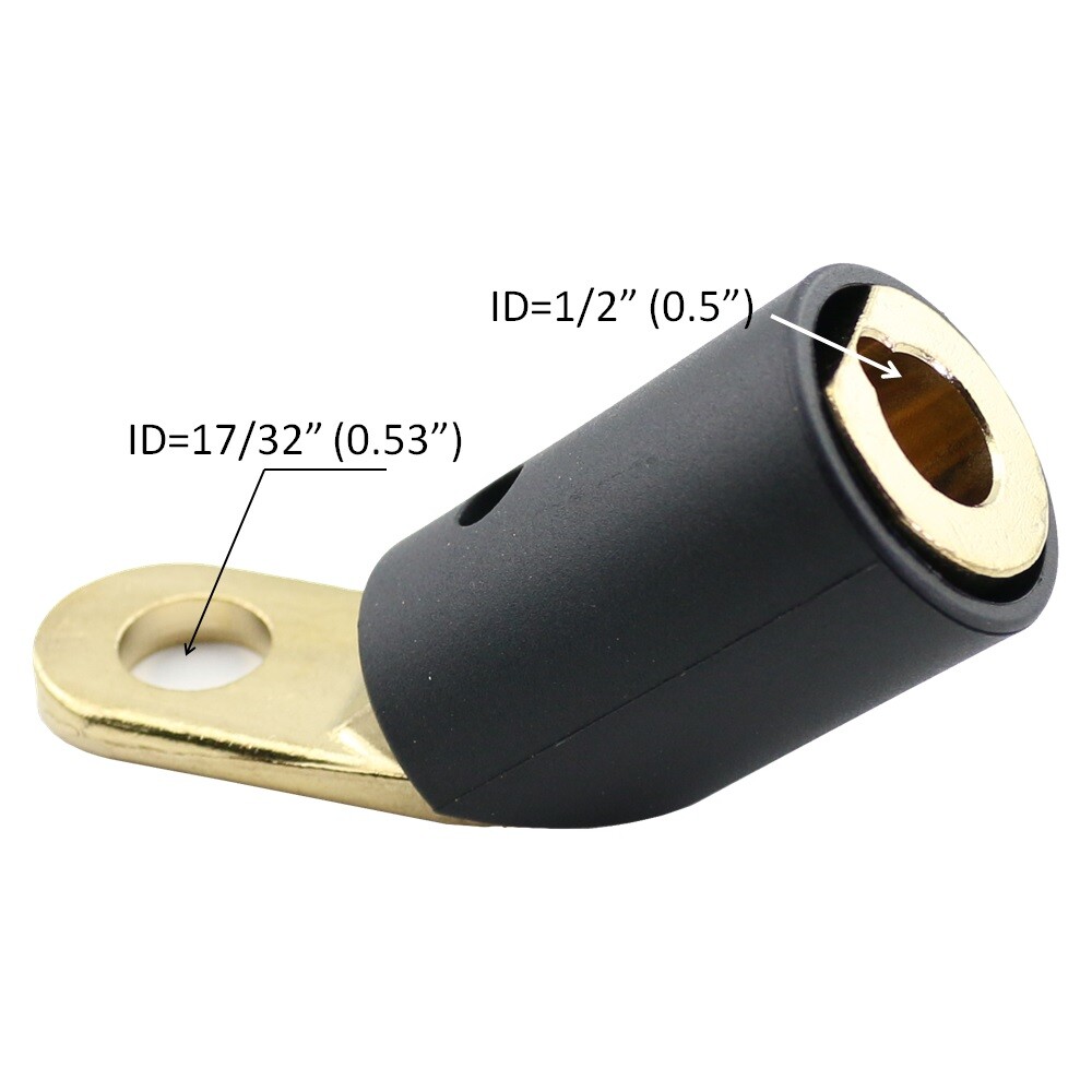 WeldingCity® 2-pk Twist-lock Adapter Threaded Stud to Dinse 50mm | US Seller