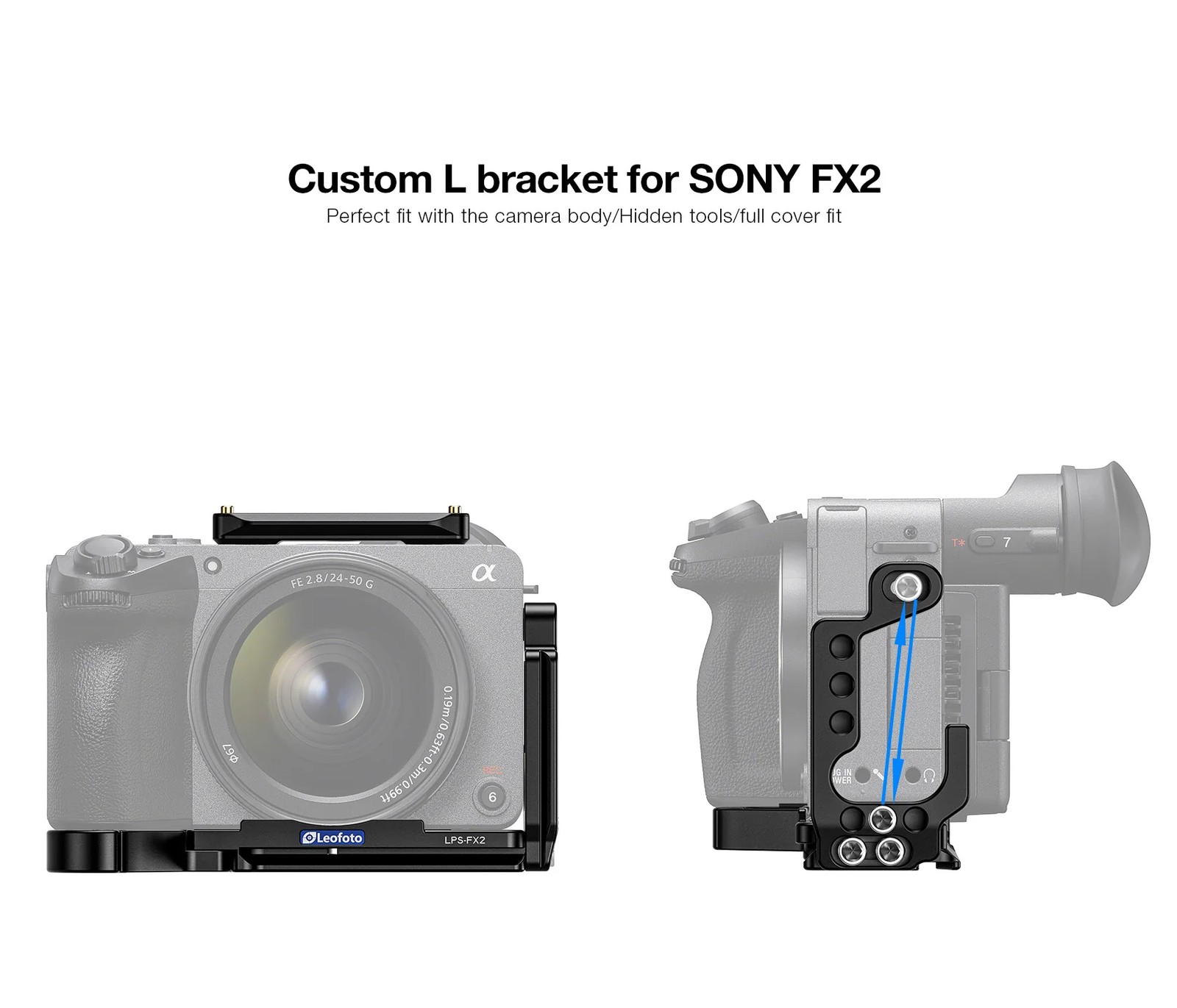 Leofoto LPS-FX2 L Plate for Sony FX2 Camera | Arca Compatible