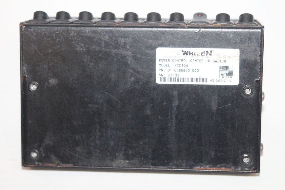 Whelen PCC-10W Power Control Box Center 10 Switch On Off Toggle Red (WORKING!)