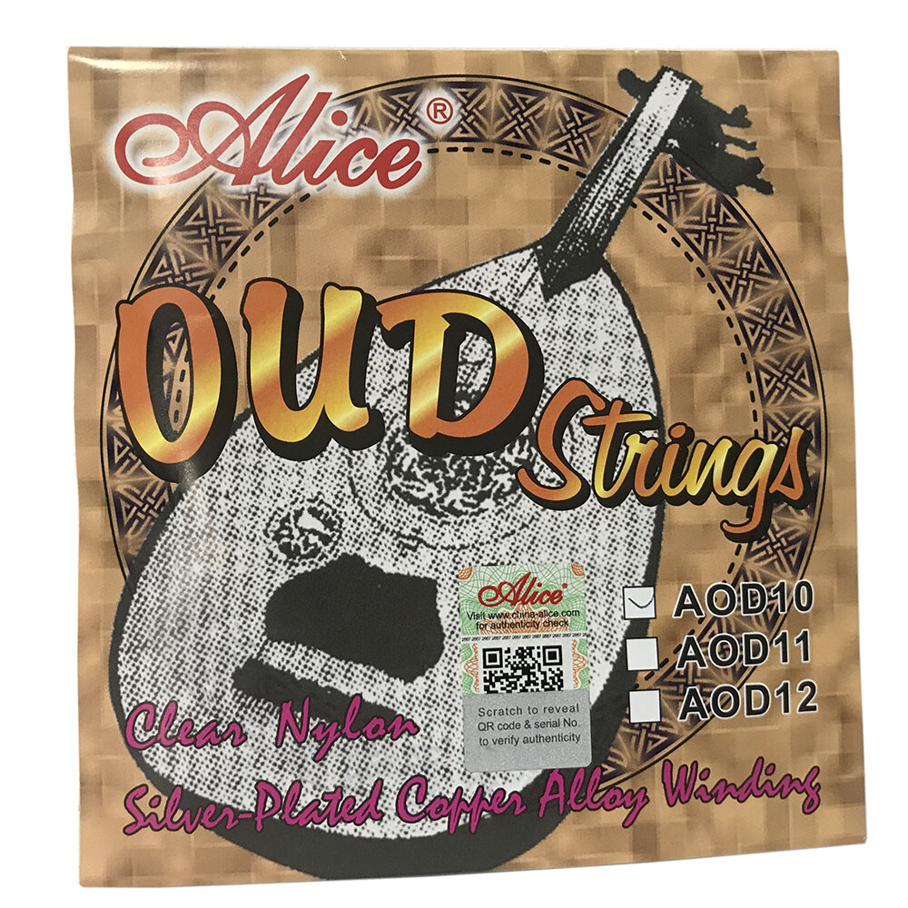 10 Sets AOD10 Strings for 10-string OUD Clear Nylon Silver Plated Copper Alloy