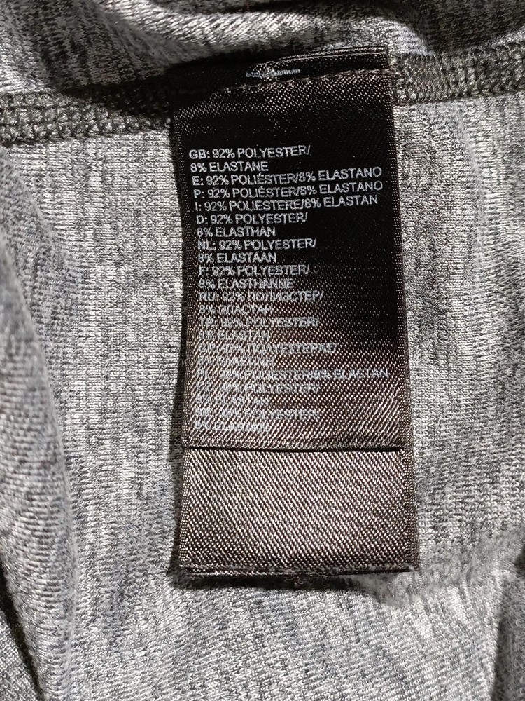 The North Face Men's Loungewear M Grey Polyester with Elastane Mock Neck Basic