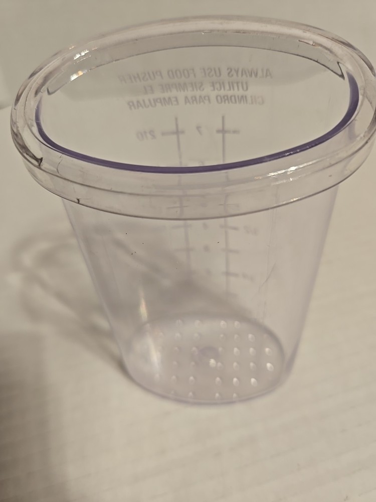 GE 4-Speed Food Processor Model 106622F Pusher Measuring Cup Part Replacement