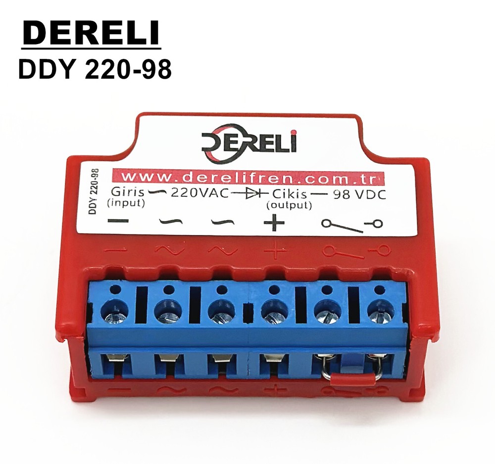 DERELI DDY 220-98 input 220VAC output 98VDC Half-Wave Brake Rectifier module