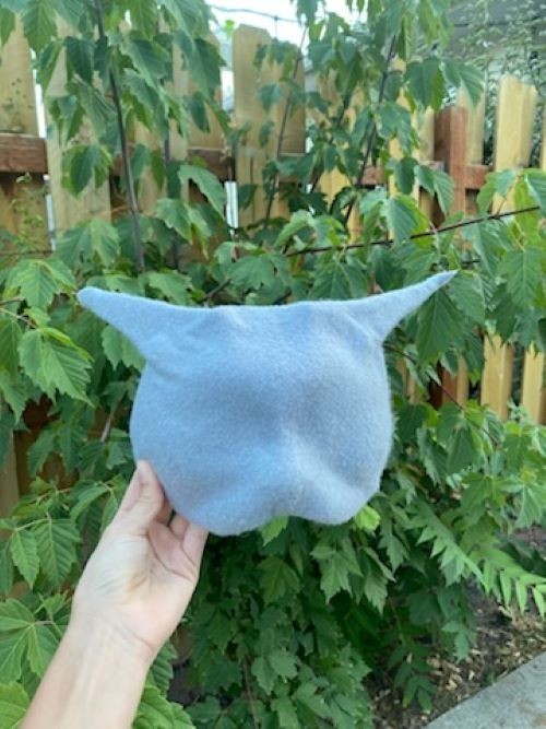 Simple grey cat mask no eyes