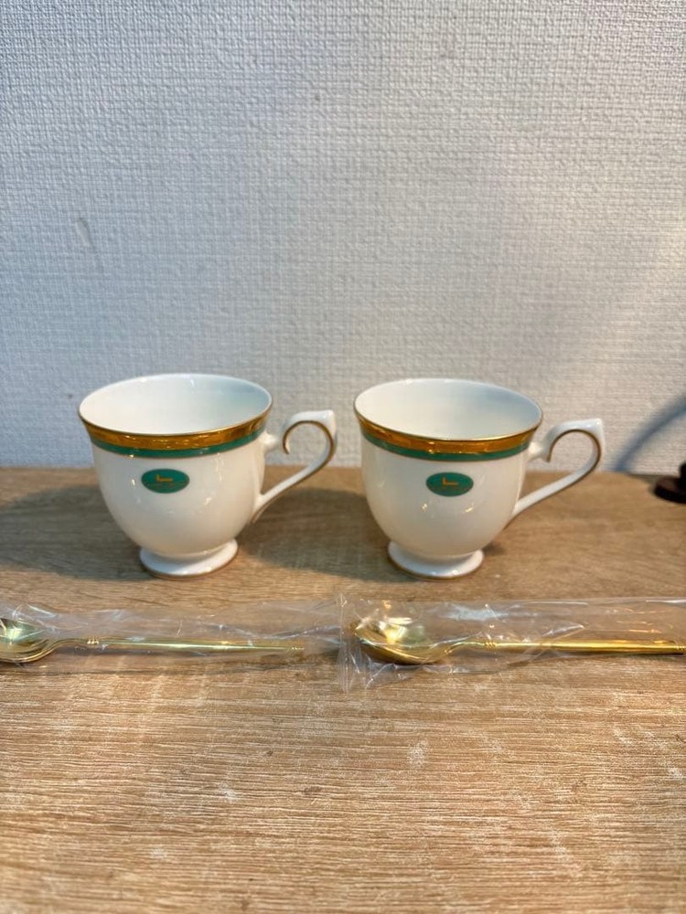 Lanvin Sango Cup Saucer / Spoon Pair Set