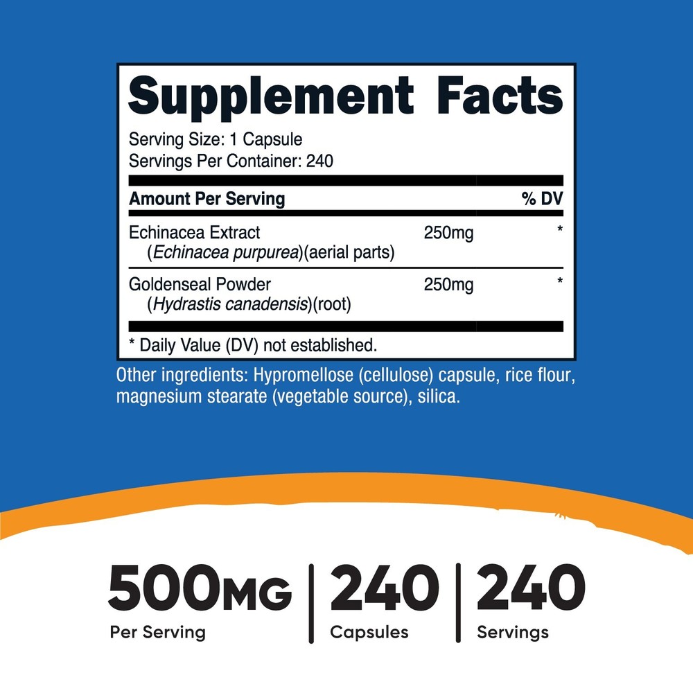 Nutricost Echinacea & Goldenseal Root 500mg