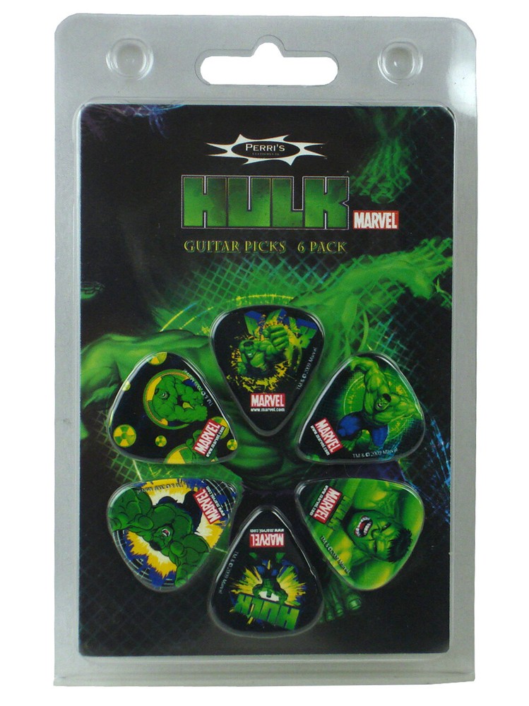 Perri's Guitar Picks The Incredible Hulk 6 Pack Marvel Comics Avengers New